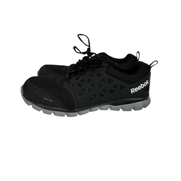 REEBOK SUBLITE CUSHION MENS 11.5 ALLOY TOE ATHLETIC WORK SHOES RB4041 BLACK ASTM - Picture 2 of 12